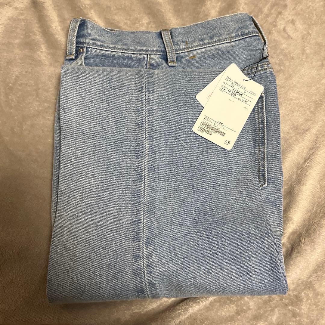 新品　EMMEL REFINES　EM センタープレス ストレート デニムパンツ