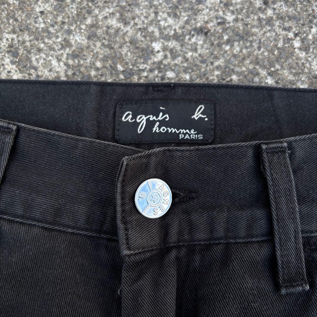 agnes b.homme ブラック ストレートパンツ モード y2k
