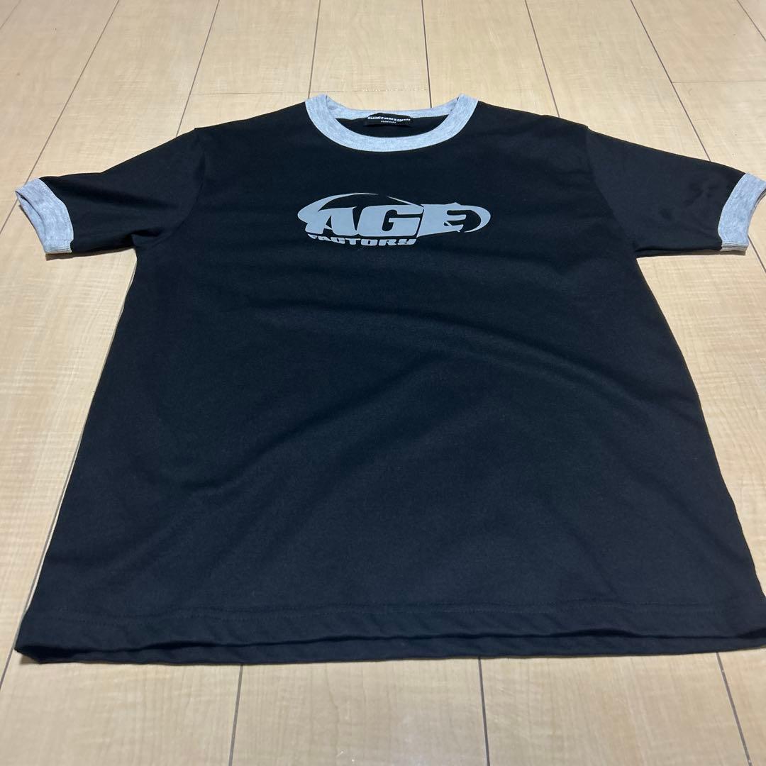 AGE Factory リンガーTシャツ ブラック