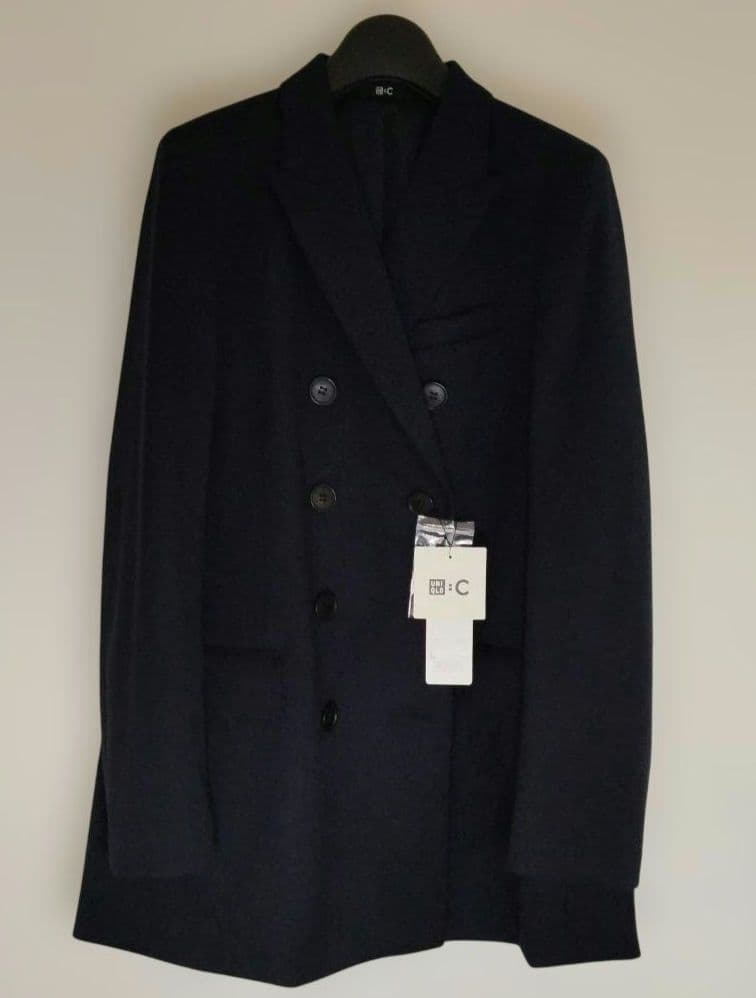 ユニクロC ダブルテーラードジャケット　サイズL　NAVY(69)