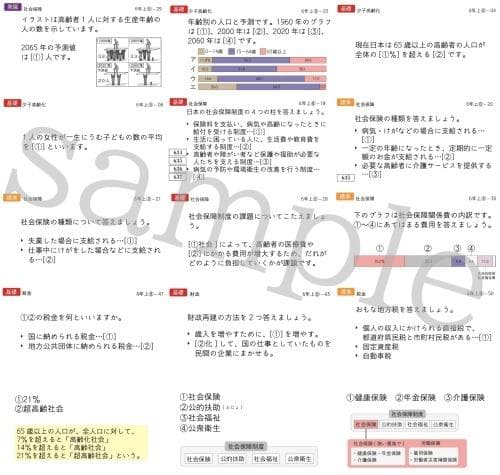 極める中学受験　公民カード　暗記カード　サピックス　予習シリーズ