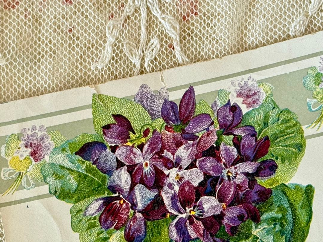 フランス　アンティーク　サボンラベルセットSavon ＊Violettes ＊