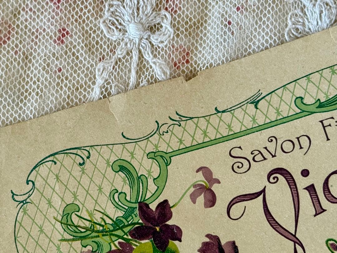 フランス　アンティーク　サボンラベルセットSavon ＊Violettes ＊