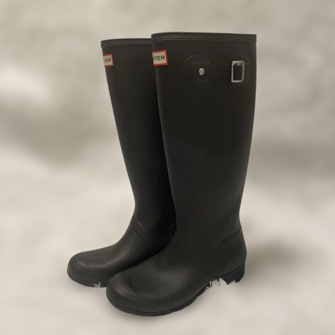 美品　人気　HUNTER ハンターブラック サイドバックル付　トール　23
