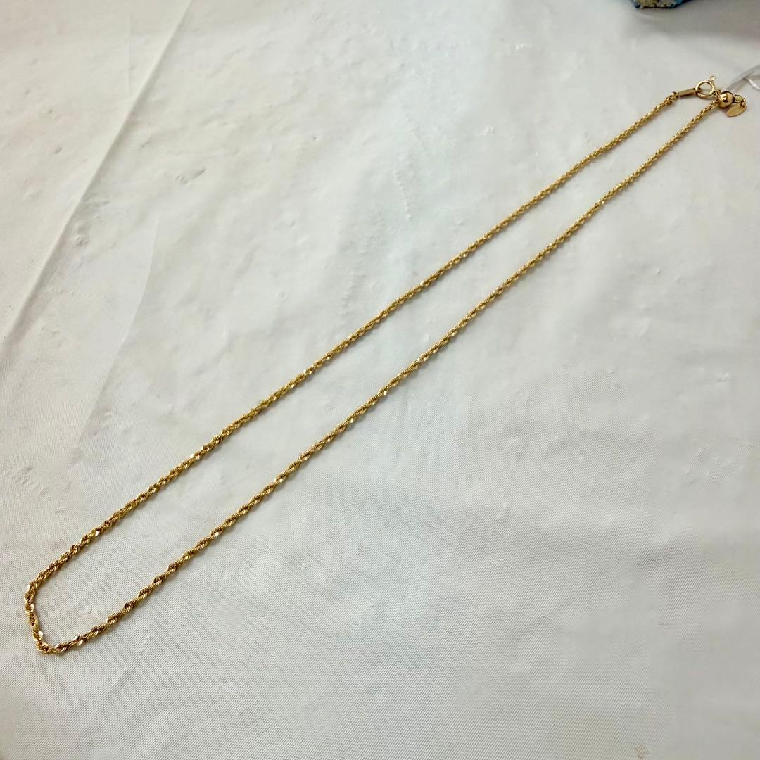 K18 ロープチェーン ネックレス 50.5cm 幅1.9mm 3.01g 新品