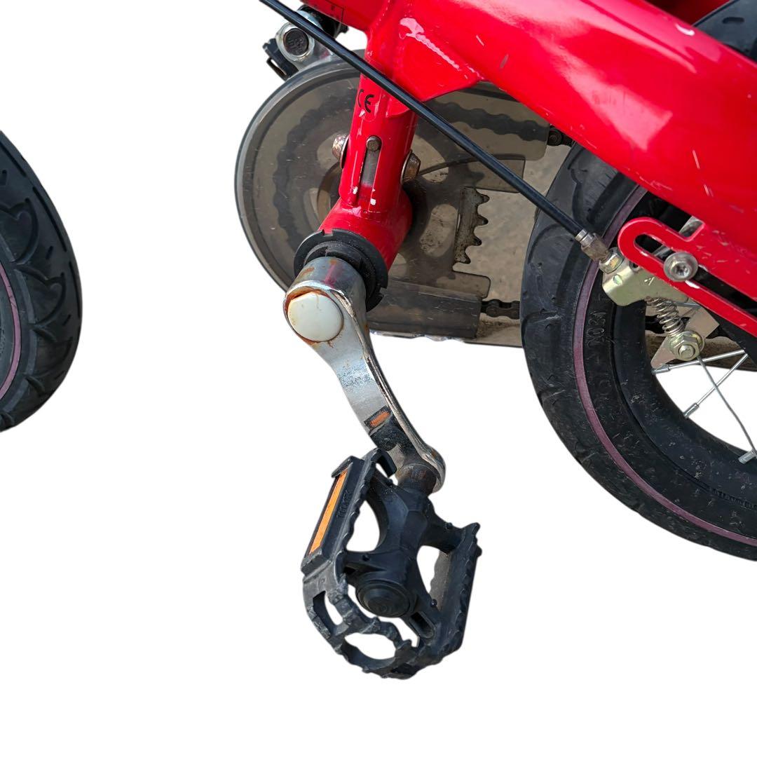 へんしんバイク キッズ自転車 12インチ 赤 スタンド ペダル付き