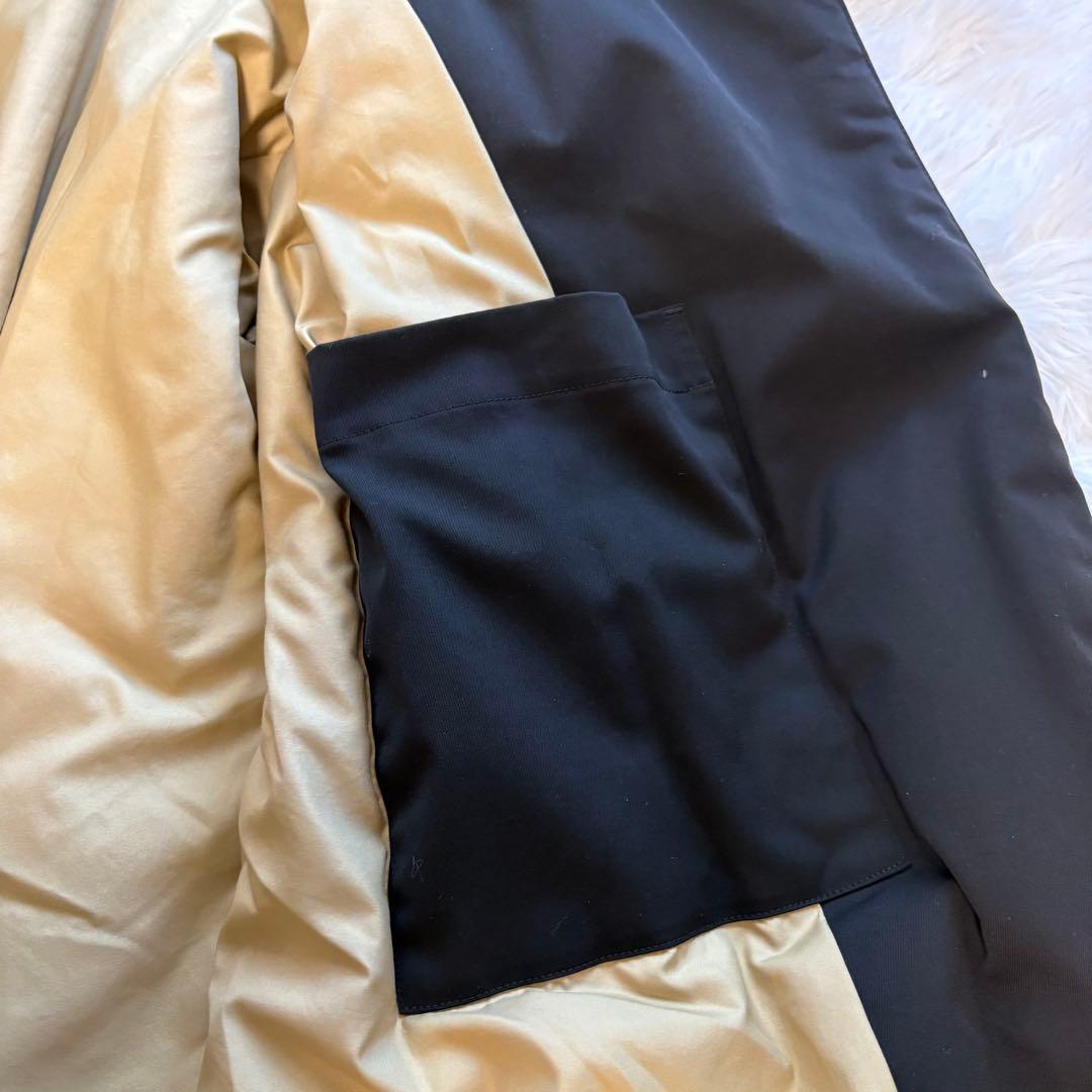PLAIN PEOPLE マフラー付 ロングダウンコート 4 XL 黒 2way