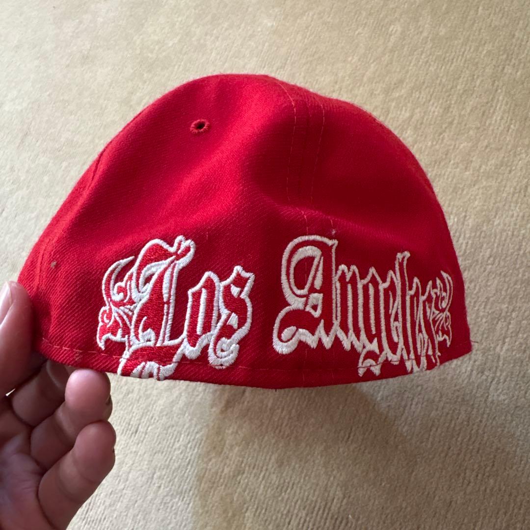 90s NEW ERA ロサンゼルスドジャース　赤　7 1/2