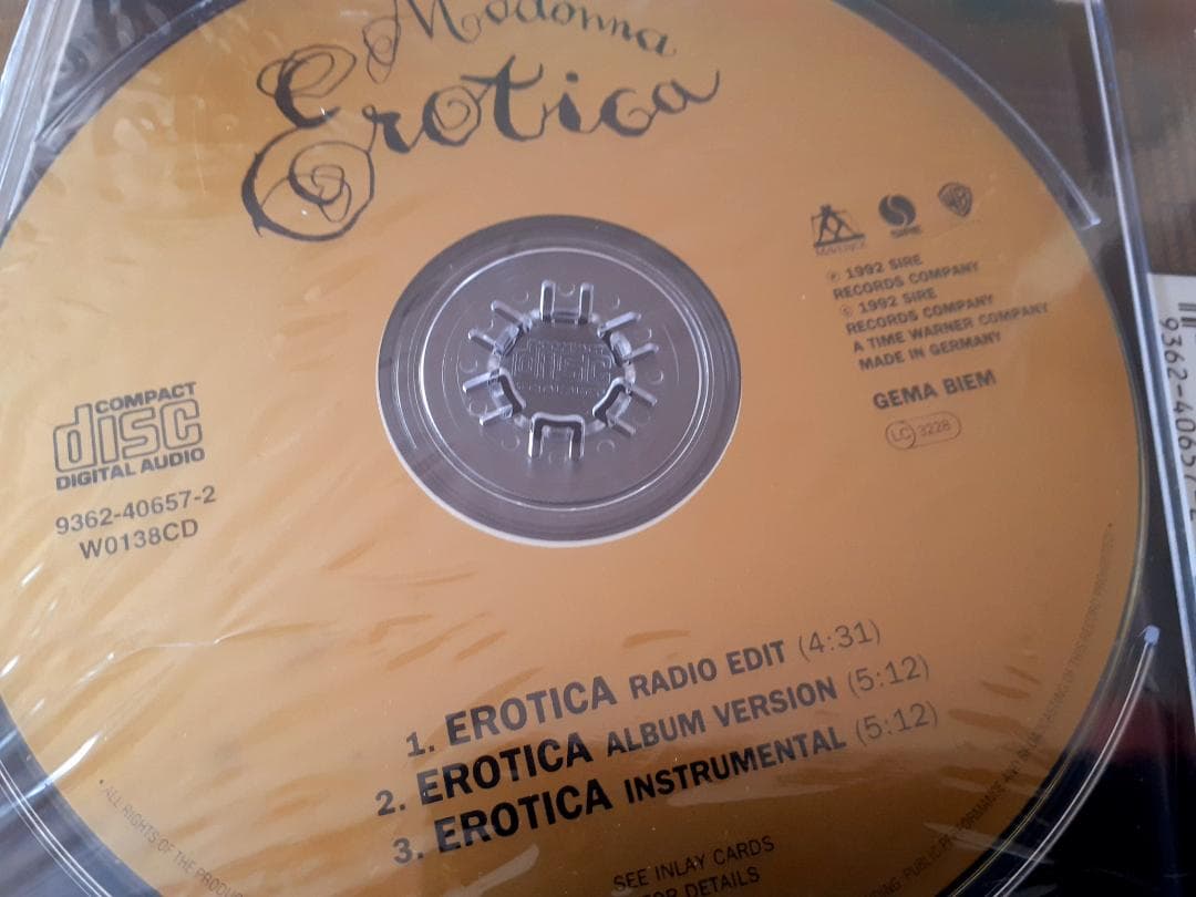 新品　マドンナ　EROTICA　エロティカ　ドイツ盤CDシングル