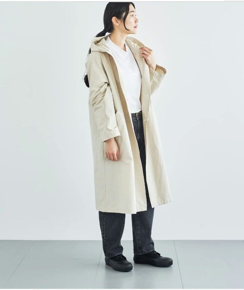 美品HAU/CLASKA【定価3.6万】　コットンフーデッドキャンバスコート