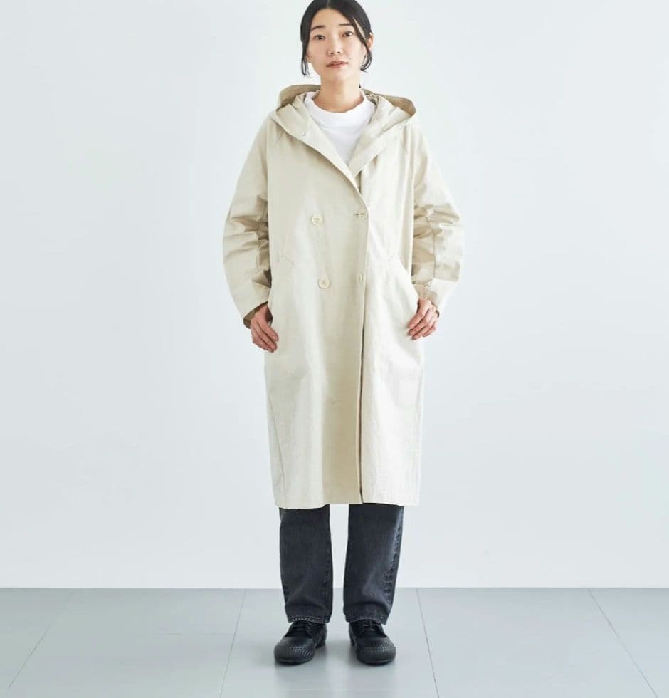 美品HAU/CLASKA【定価3.6万】　コットンフーデッドキャンバスコート