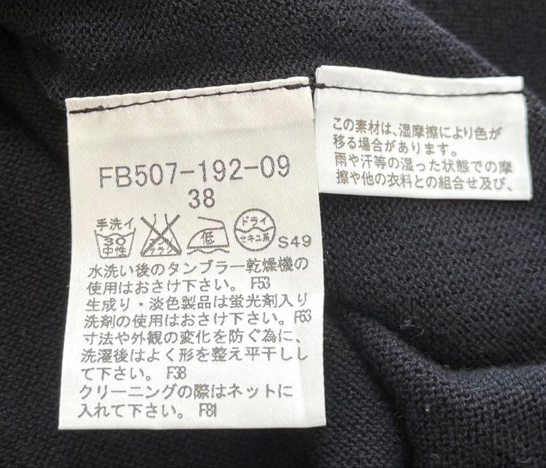バーバリーブルーレーベル ニットワンピース 38 M 黒 ノバチェック リボン
