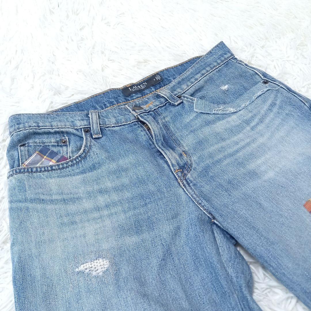 ●希少●　ラルフローレン　パッチワーク　刺繍　ワッペン　デニム　マルチカラー