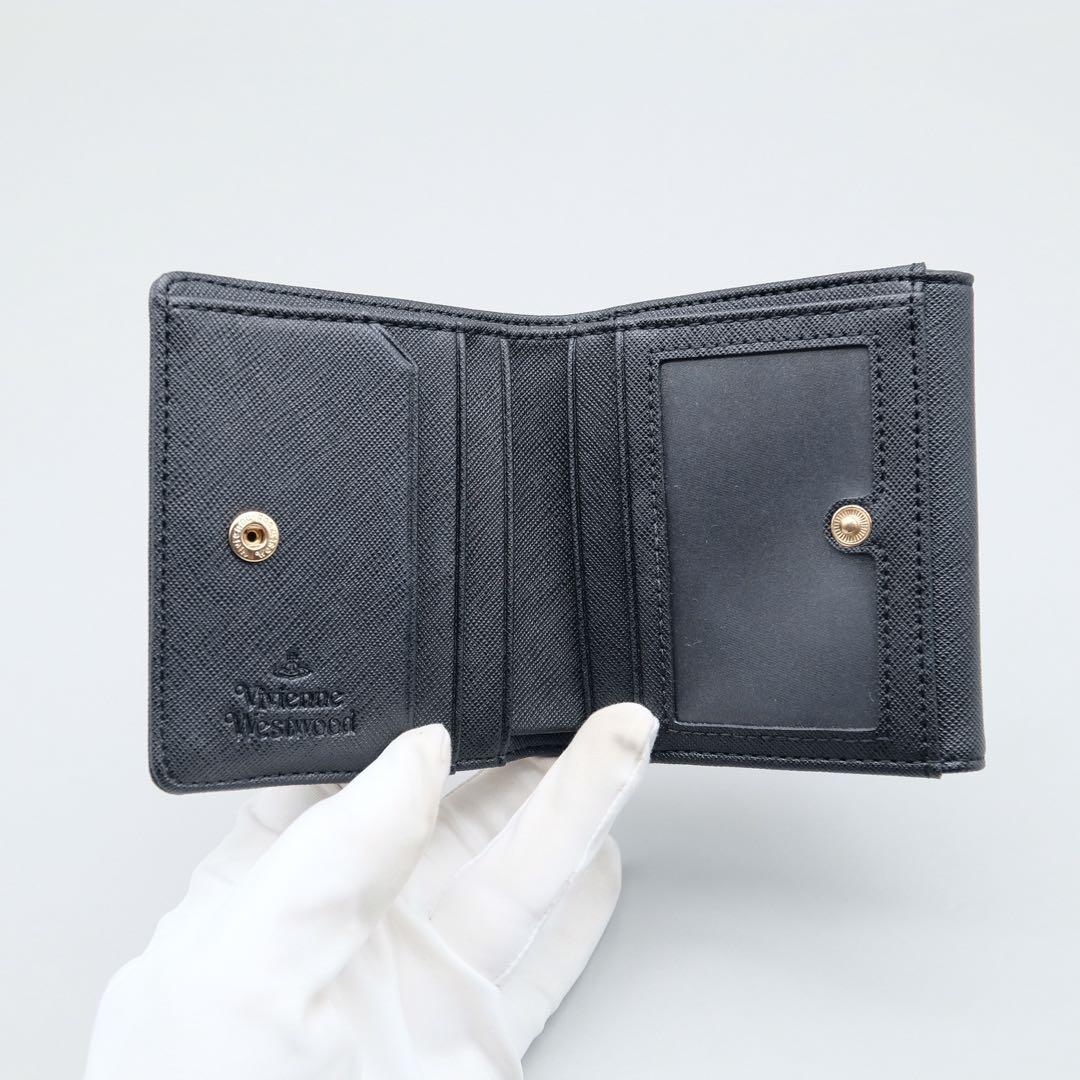 【極美品】vivienne westwood 三つ折り財布 オーブ金具 レザー