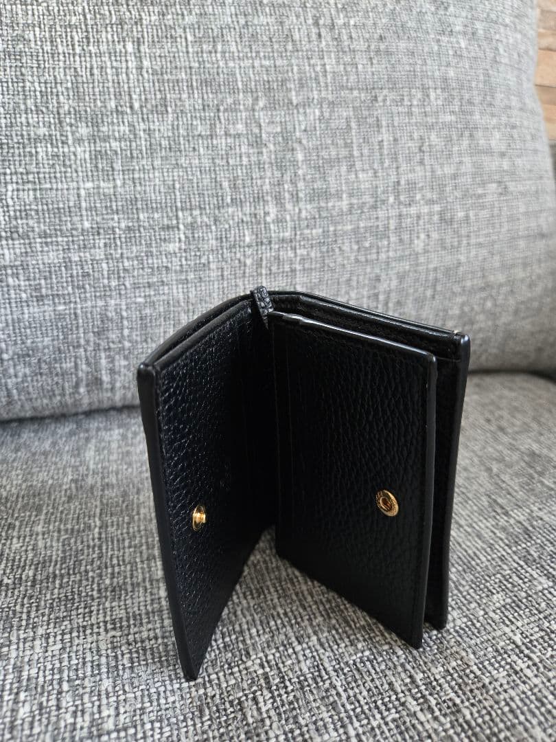 GUCCI 二つ折り財布 ベージュ/ブラック