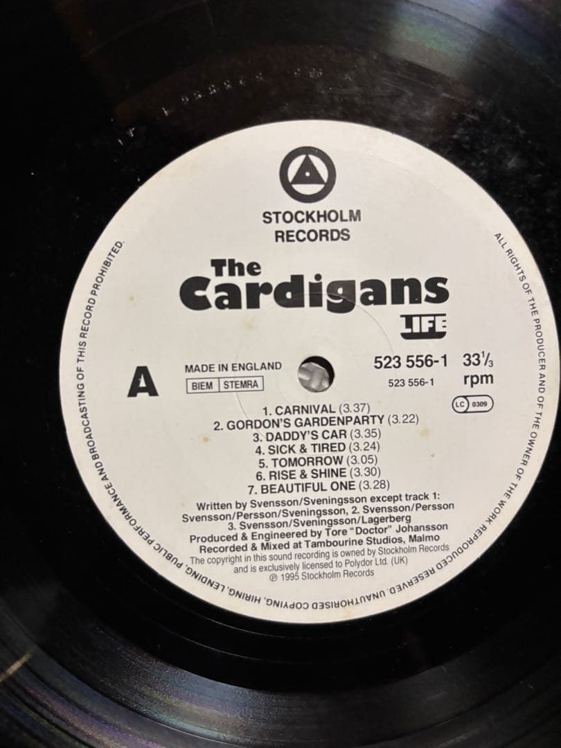 希少　オリジナルUK盤　The Cardigans / Life ロンドンナイト