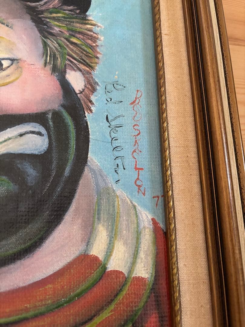 アンティーク ピエロ 絵画 ビンテージ