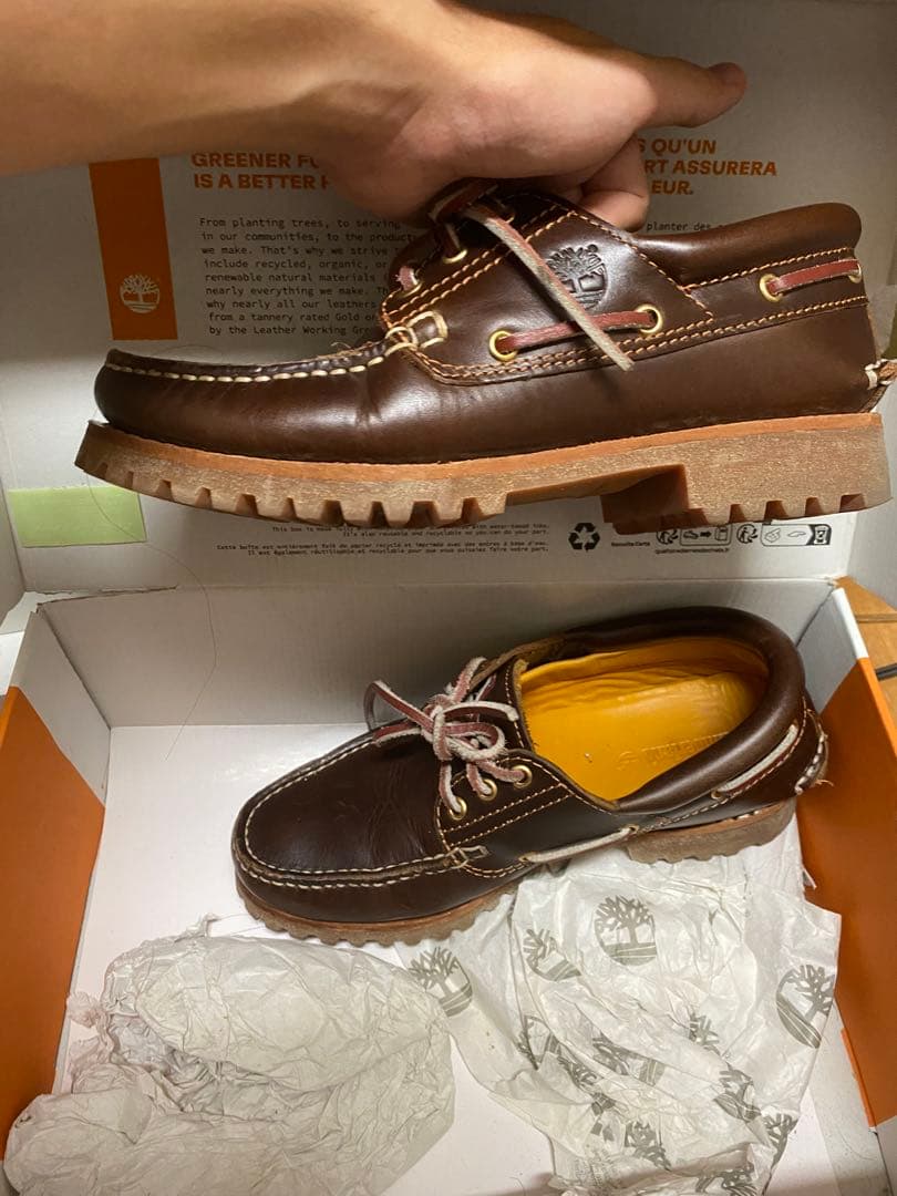 靴 Timberland 3eye 24.5cm blown US6.5