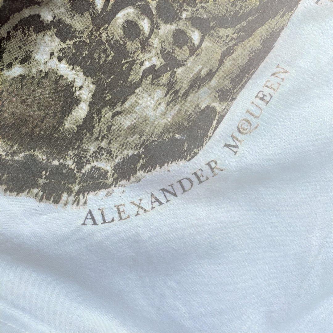 Alexander アレキサンダーマックイーン　スカル　ロゴ　Tシャツ ホワイト