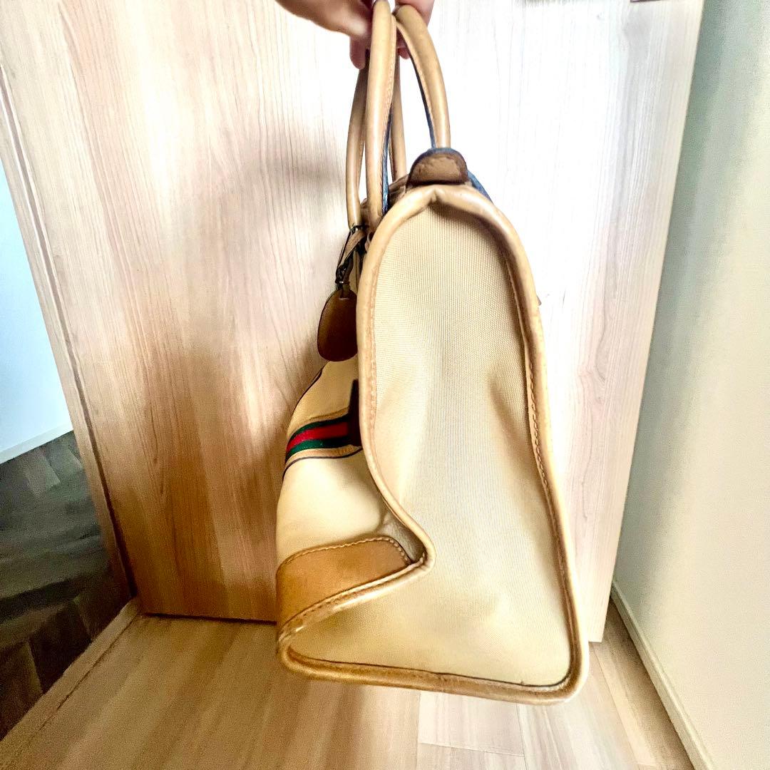 【オールドグッチ】Gucci ベージュ ボストンバッグ