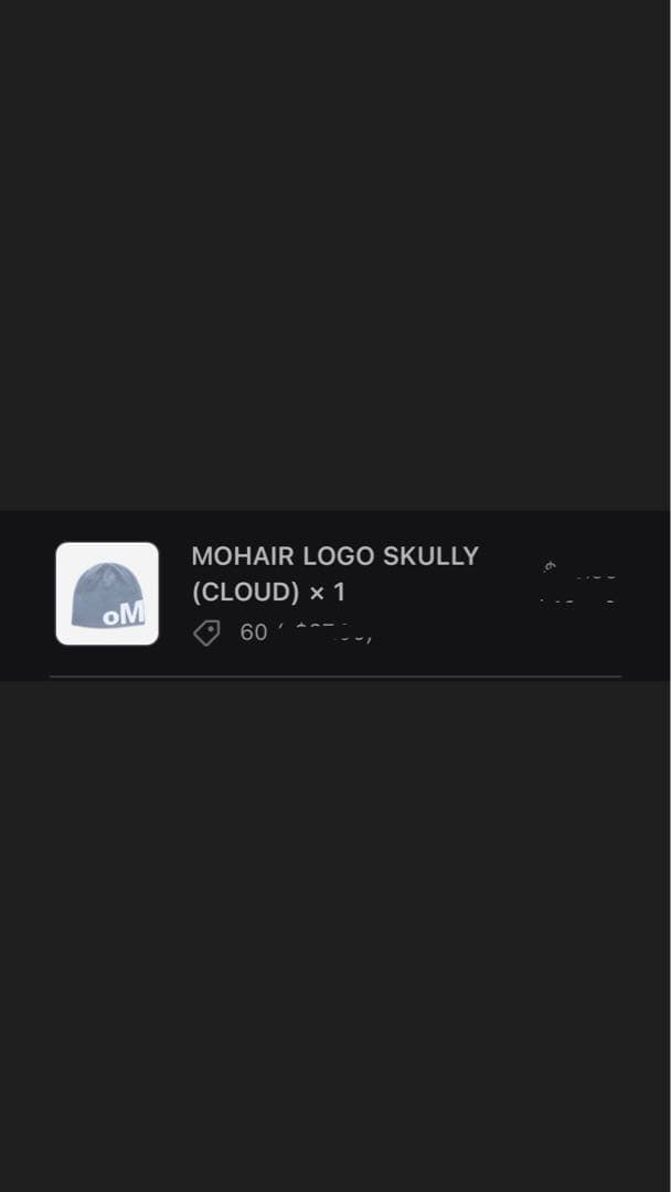 帽子 oMA MOHAIR LOGO SKULLY CLOUD