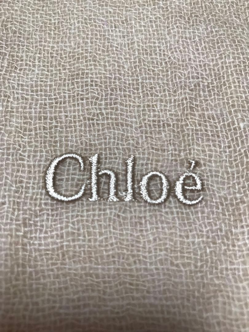 Chloé ベージュ カシミヤ大版ストール