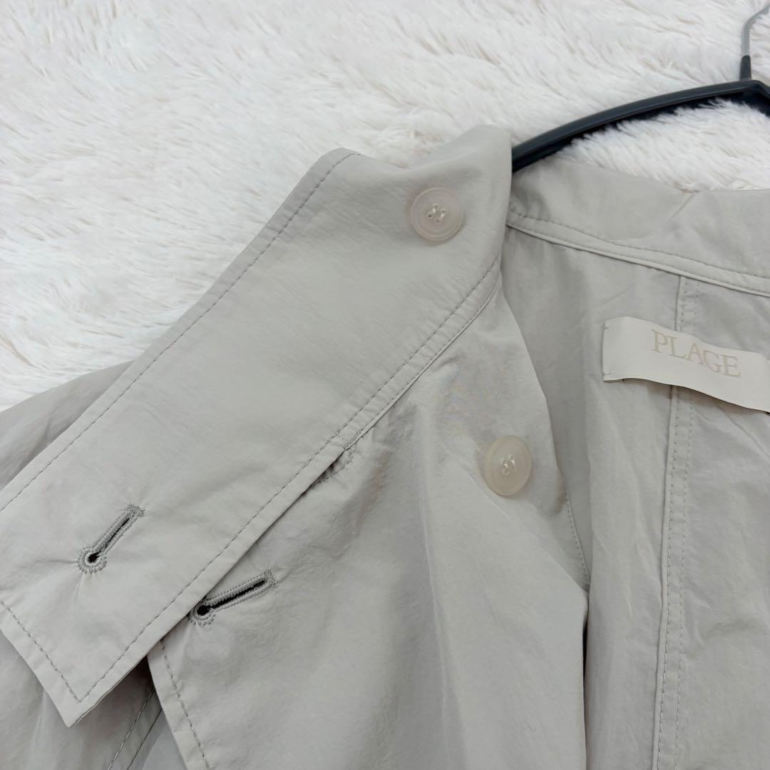 美品✨24ss✨プラージュ　ライトナイロンコート　ステンカラーコート　薄手コート