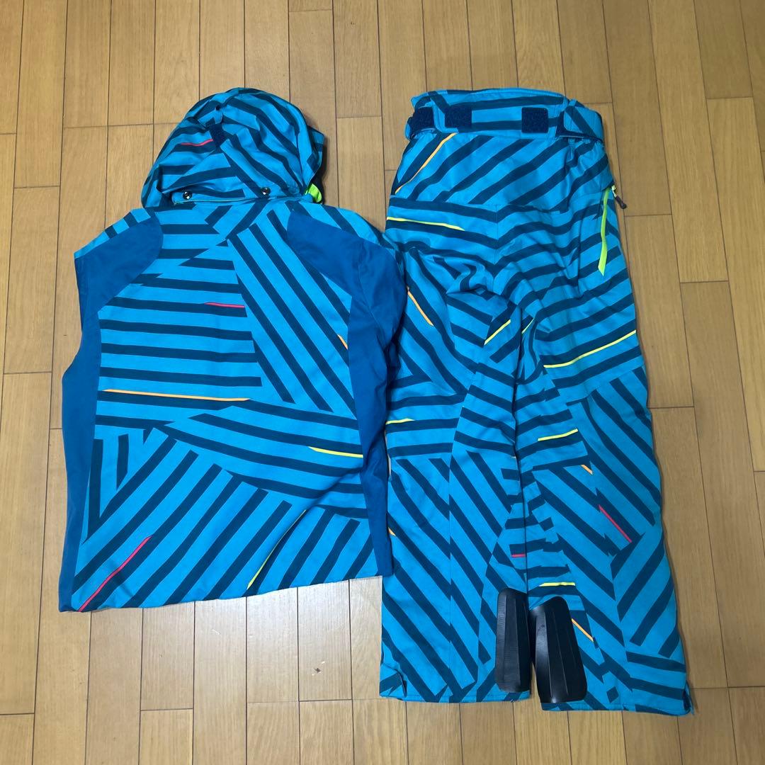 Mizuno スキーウェア 150サイズ 青/ストライプ