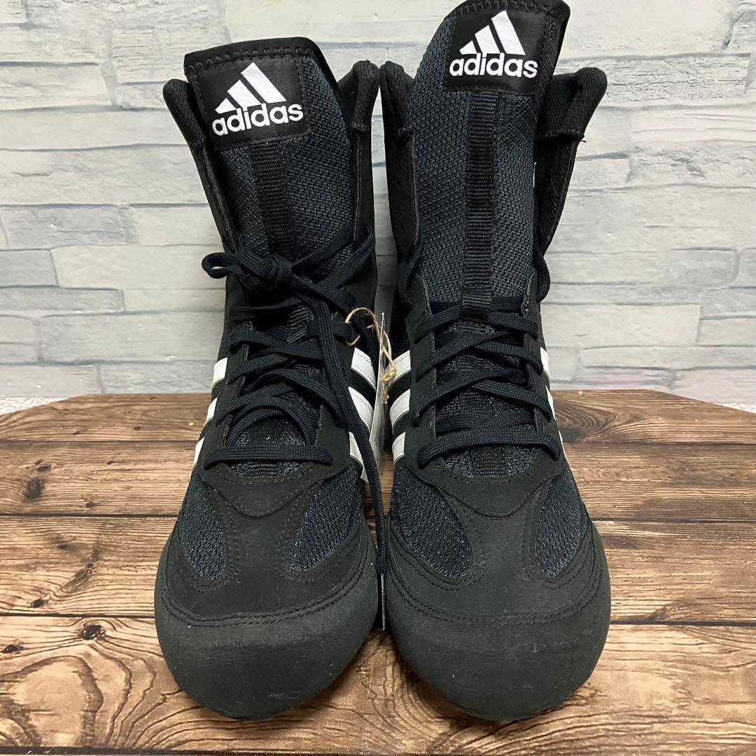 【25.0】adidas BOX HOG 2 ボクシングシューズ 黒