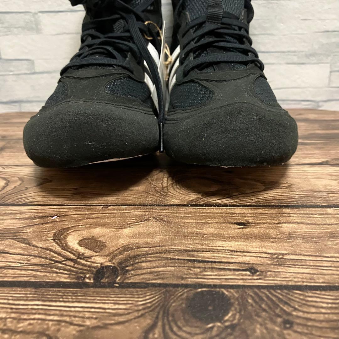 【25.0】adidas BOX HOG 2 ボクシングシューズ 黒