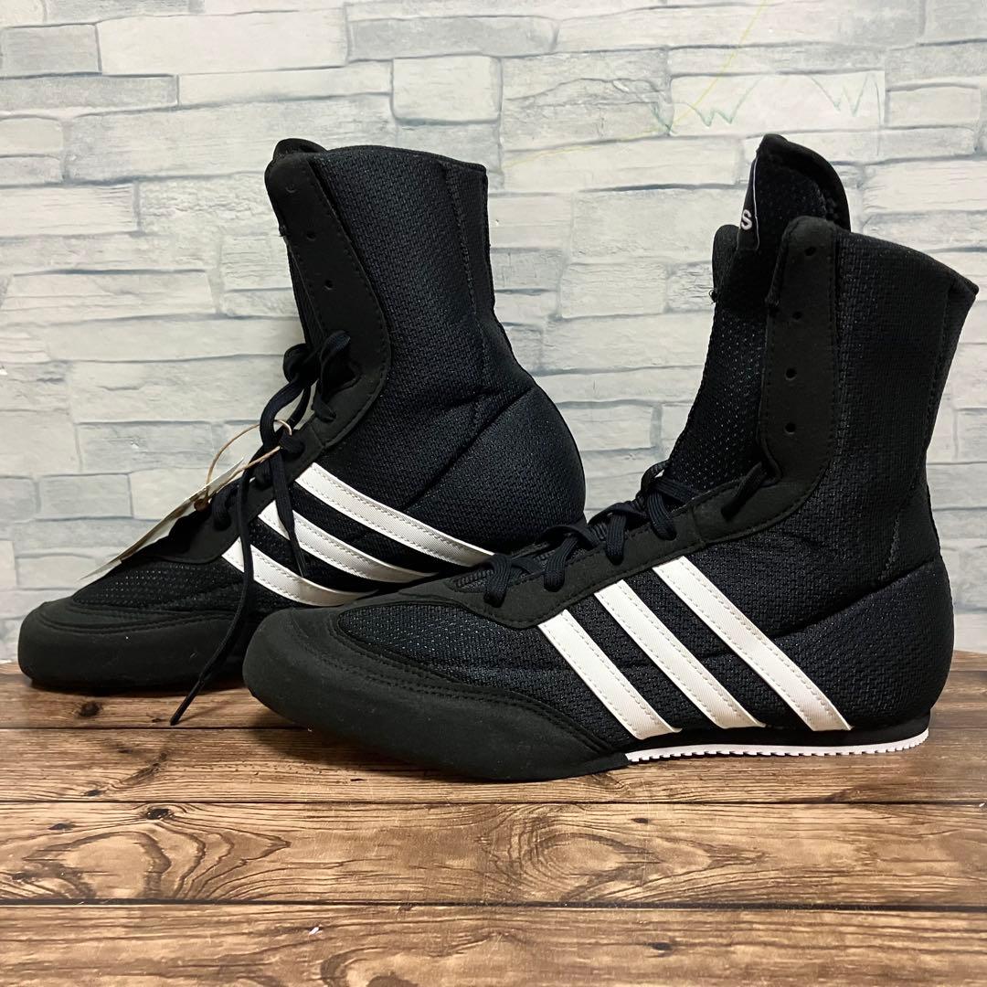 【25.0】adidas BOX HOG 2 ボクシングシューズ 黒