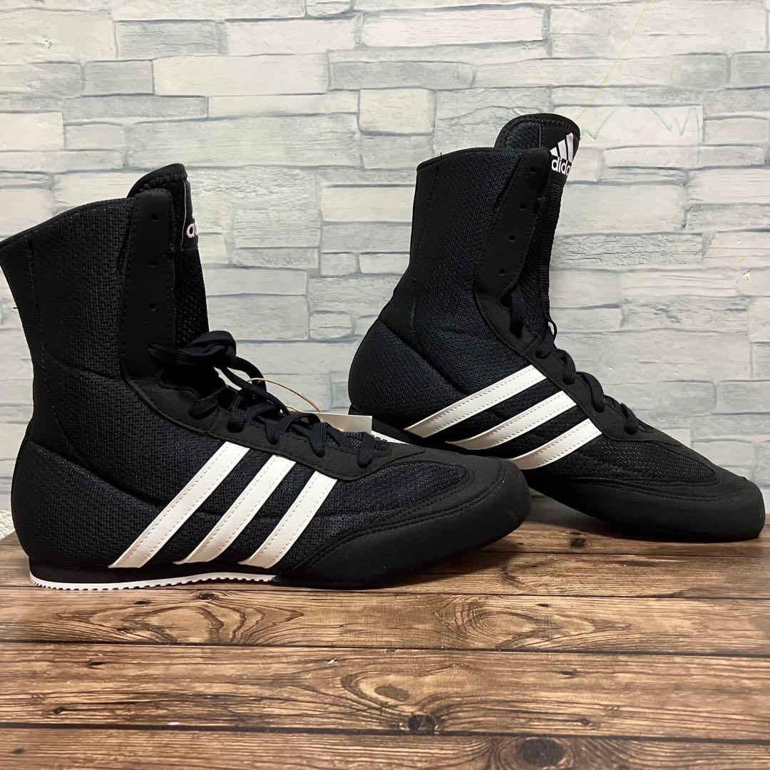 【25.0】adidas BOX HOG 2 ボクシングシューズ 黒