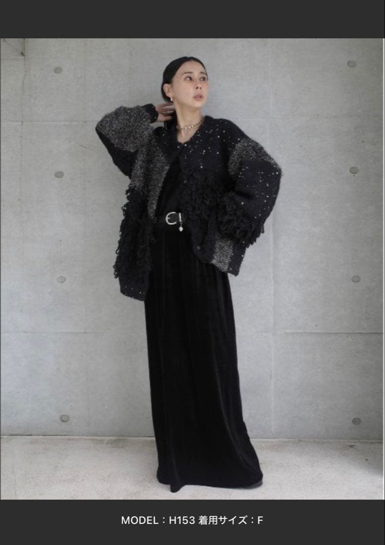 【ひとみ】AMERI MIX YARN PATCHWORK CARDIGA