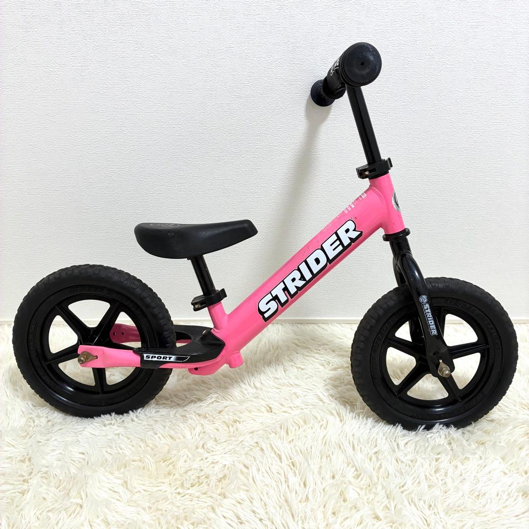 STRIDER スポーツ 12インチ ピンク バランスバイク アルコール除菌済み