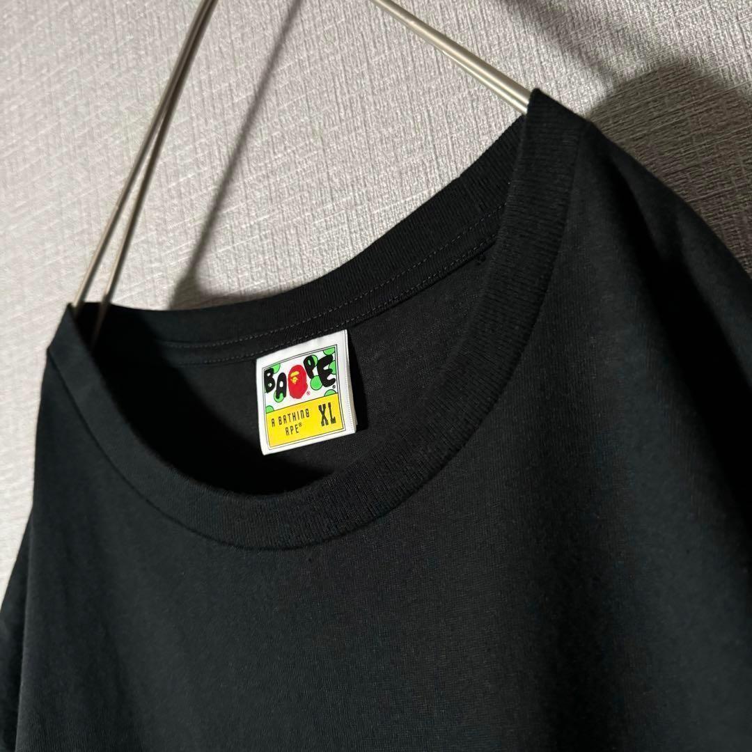 希少XL★ape アベイシングエイプ クリスマス Tシャツ 大猿 アーチロゴ 黒