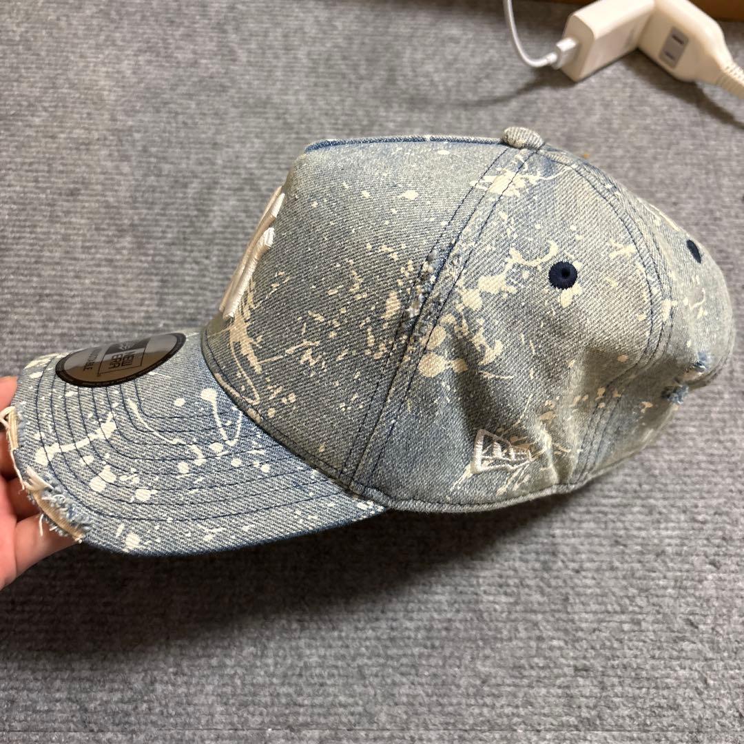 NEWERA NY ニューエラ　ダメージ　デニム　キャップ　スナップバック