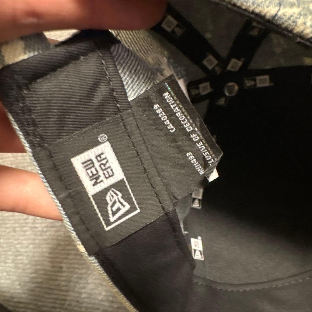 NEWERA NY ニューエラ　ダメージ　デニム　キャップ　スナップバック