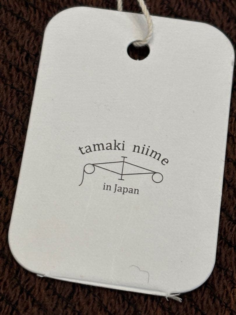 新品タグ付き播州織 ウールコットンショールM/ tamaki niime 日本製