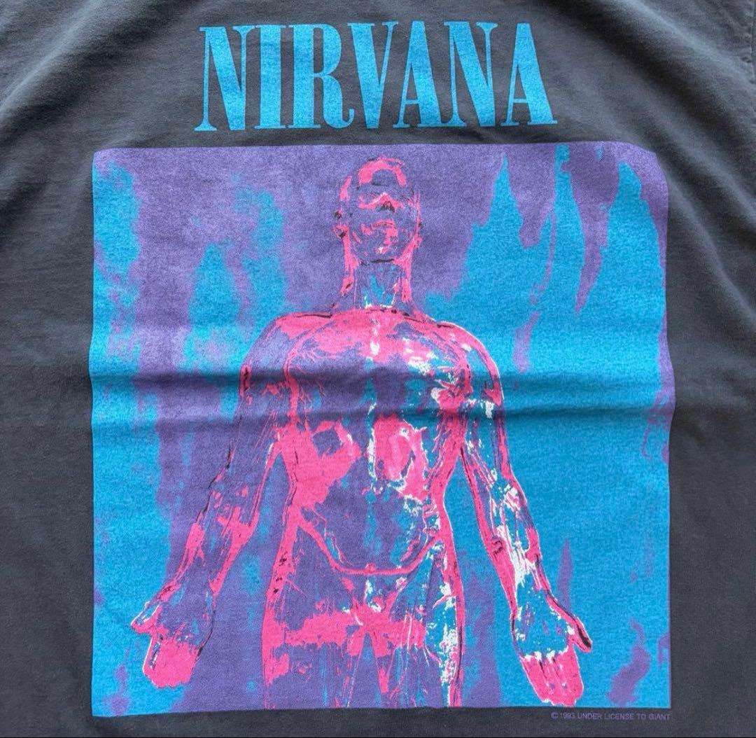 USA製giant★ニルヴァーナ★スリバーTシャツ黒sliver★NIRVANA
