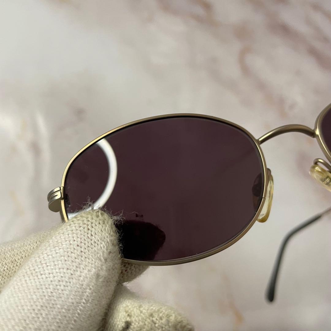 GUCCI グッチ オーバル シャンパンゴールド サングラス ケース付き
