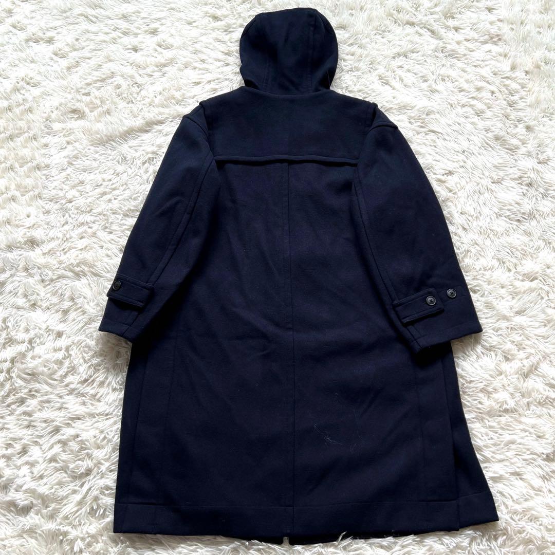 +J UNIQLO ウールオーバーサイズ　ダッフルコート ネイビー　xs 紺色