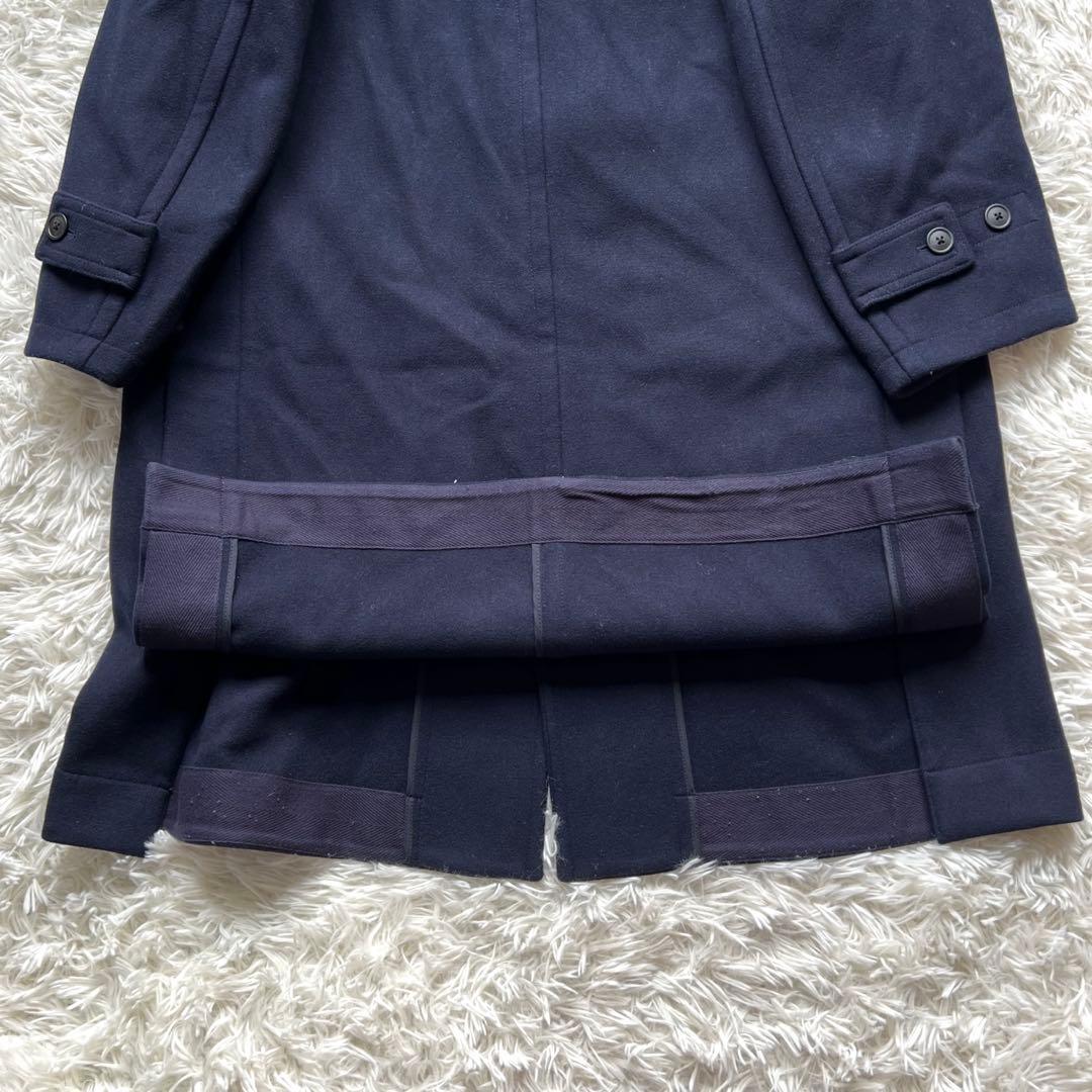 +J UNIQLO ウールオーバーサイズ　ダッフルコート ネイビー　xs 紺色