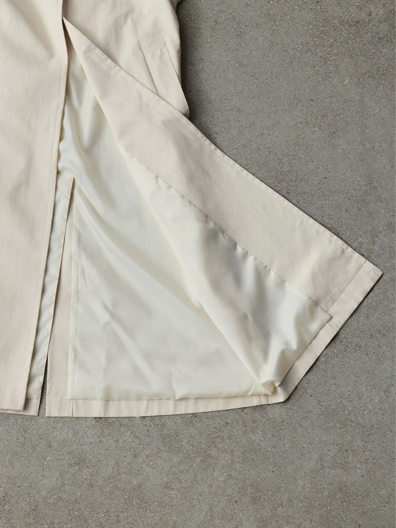 crewre 2wayカラーツイルロングコート ivory 3