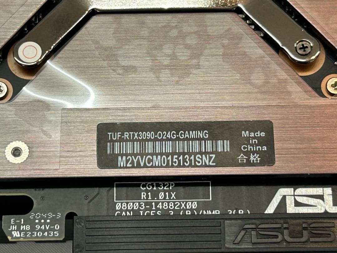 【美品】 TUF GAMING RTX 3090 24GB 【完備品】