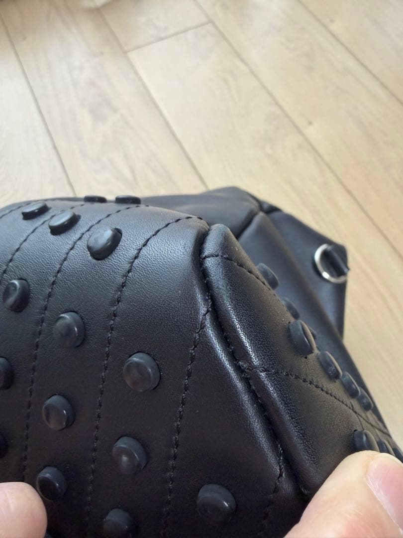 【美品】TOD'S トートバッグ ゴンミーニ スムースレザー ブラック