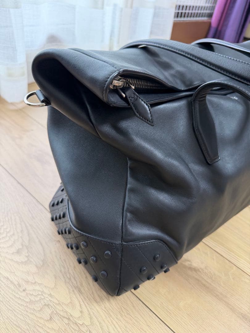 【美品】TOD'S トートバッグ ゴンミーニ スムースレザー ブラック