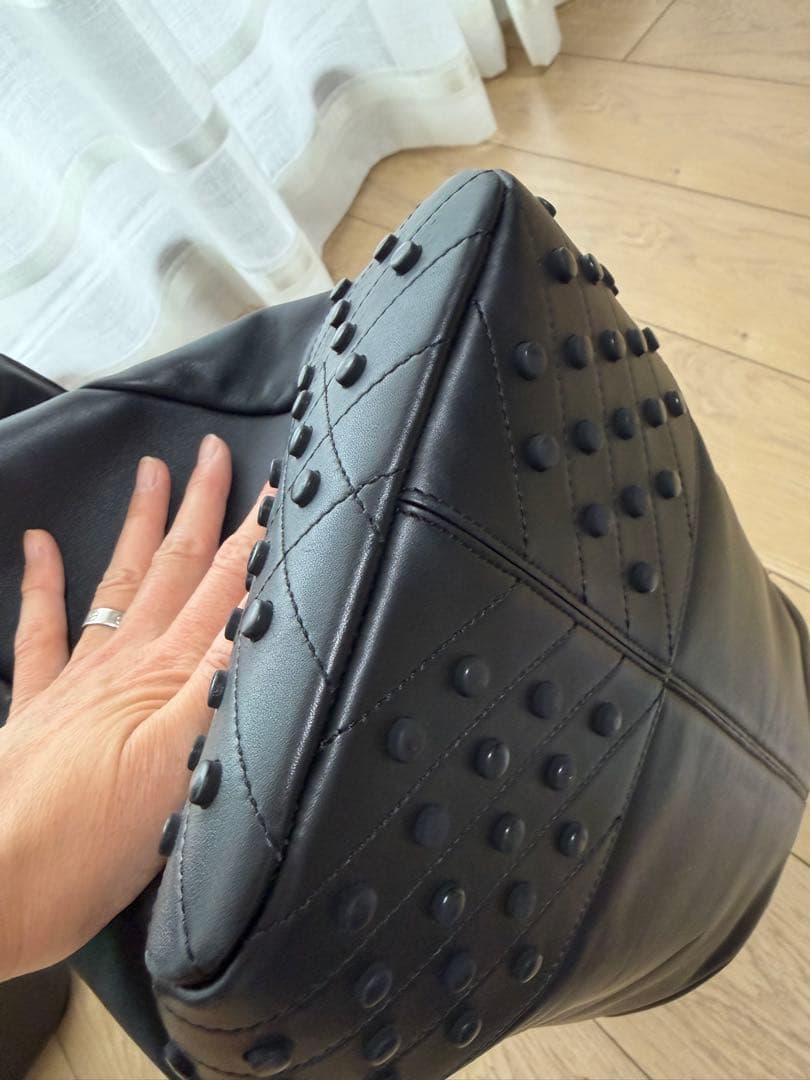 【美品】TOD'S トートバッグ ゴンミーニ スムースレザー ブラック