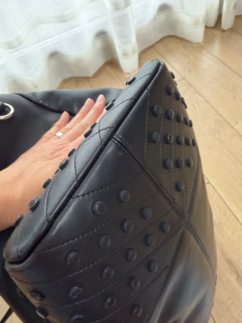 【美品】TOD'S トートバッグ ゴンミーニ スムースレザー ブラック