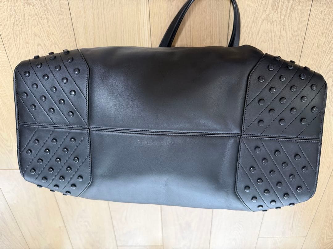 【美品】TOD'S トートバッグ ゴンミーニ スムースレザー ブラック
