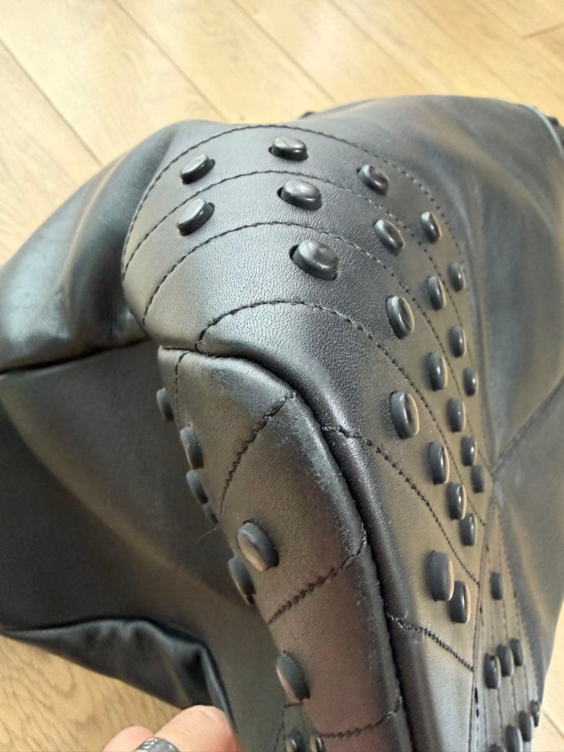 【美品】TOD'S トートバッグ ゴンミーニ スムースレザー ブラック
